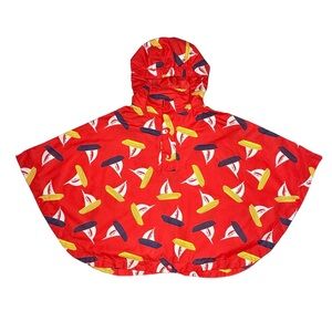 Happy Rainy Days Sailboats Rain Poncho